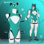 Minty Meow Bodysuit (5-Piece Set) AS46