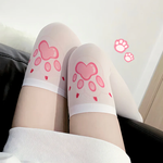 Cute White Cat Paw Stockings HA2689