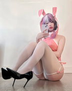 Pre-Sale Pink Bunny Hoodie Bodysuit Lingerie HA2937