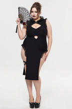 Pre-Sale Gothic Lace Trim Cheongsam Dress HK001