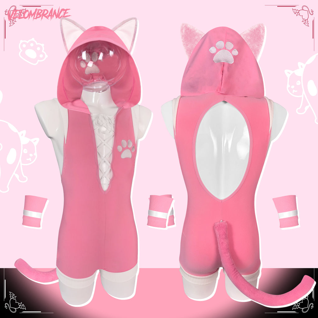 Cat Bodysuit (3-Piece Set）AS43