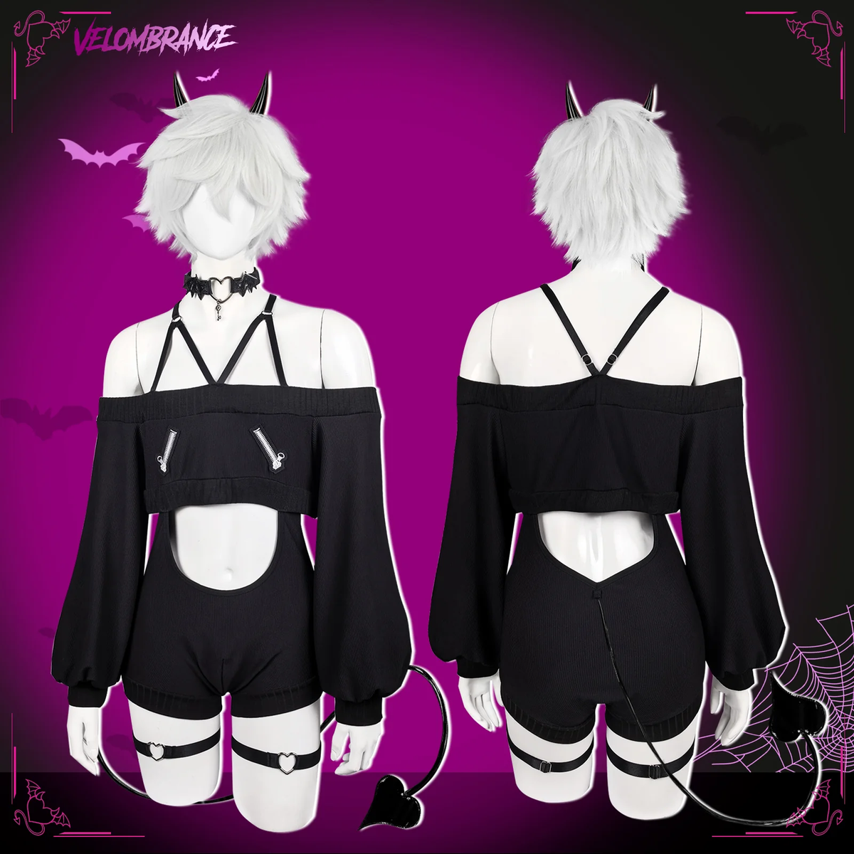 Pre-order Halloween Spooky Demon Knit Set (6-Piece Set) AS70