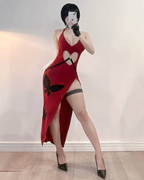 Sexy Red Heart Cutout Dress For Female