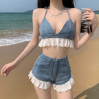 Spice Girls Halter Jeans Blouse  HA1743