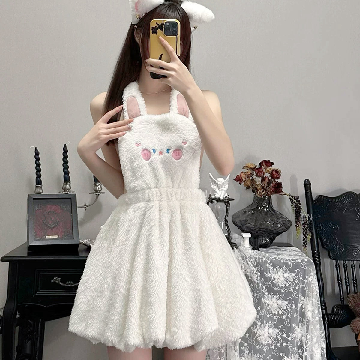 Cute rabbit plush dress HA2504