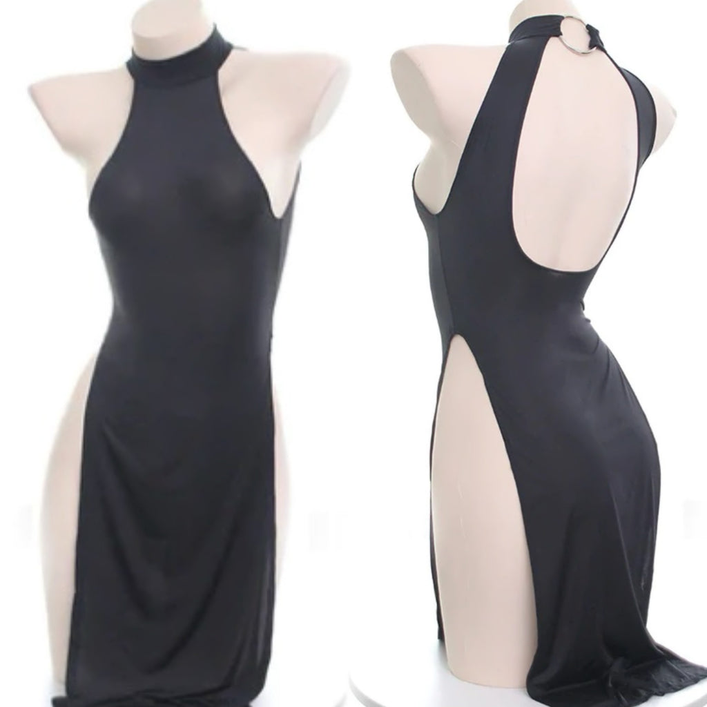 Ice Slit ice silk slit dress HA2369 – hanaes
