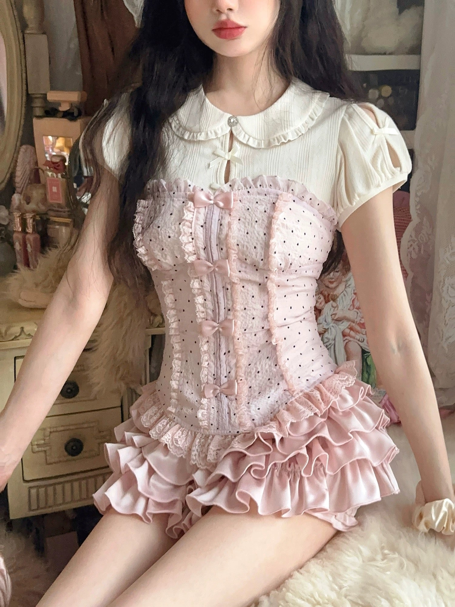 Sweet chiffon set HA2505
