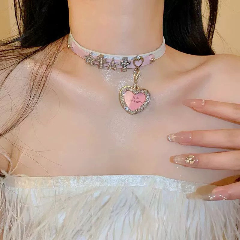 Two-color star love choker HA2506