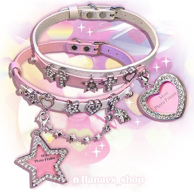 Two-color star love choker HA2506