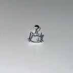 Pink hollow ear bone studs HA2675