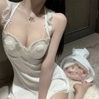 White backless dress HA2946
