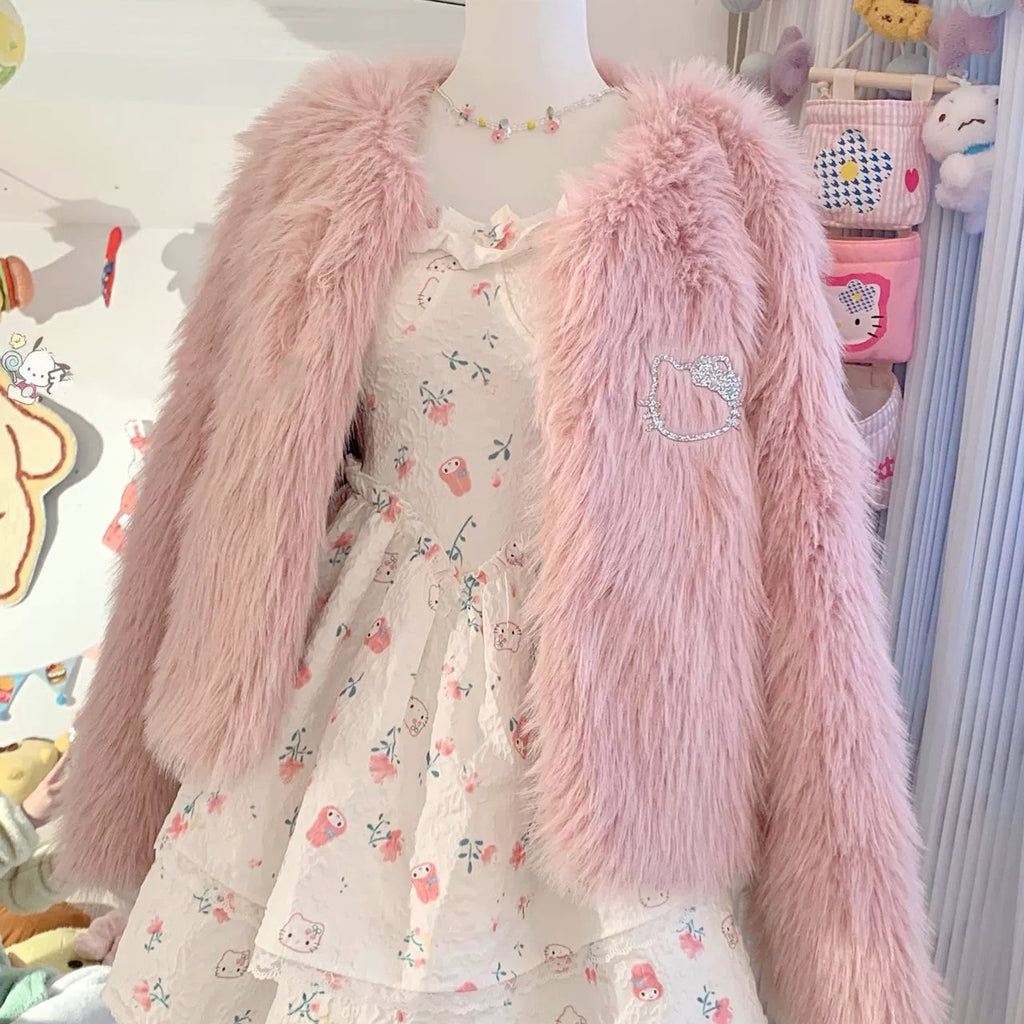 Cute furry coat HA2376