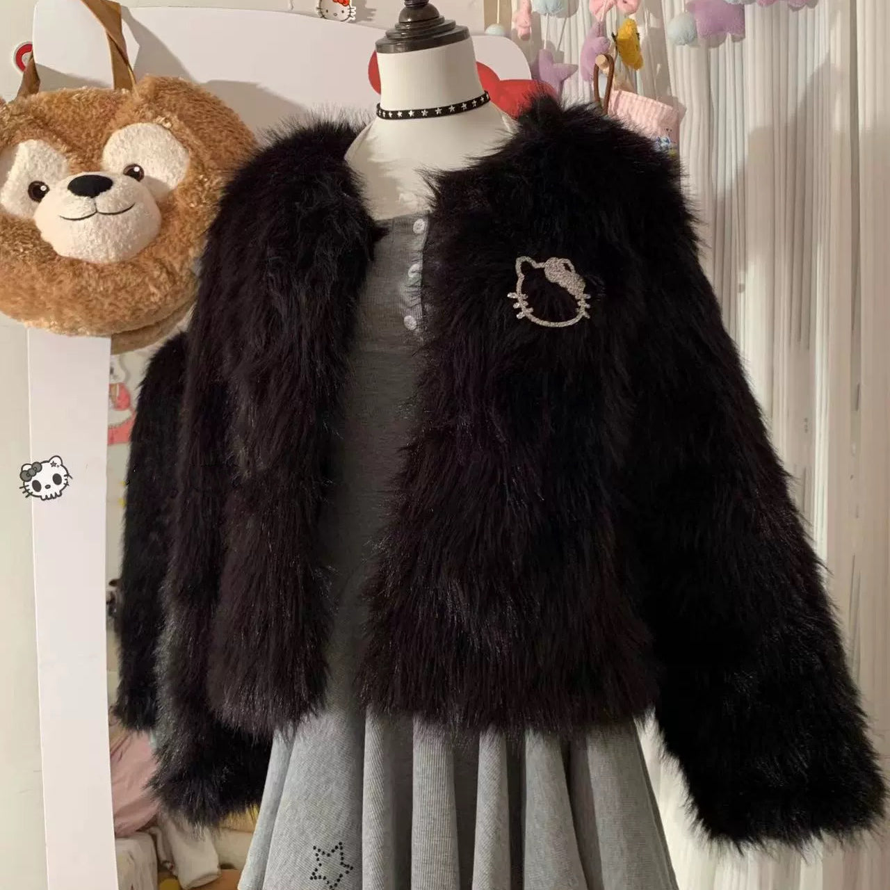 Cute furry coat HA2376