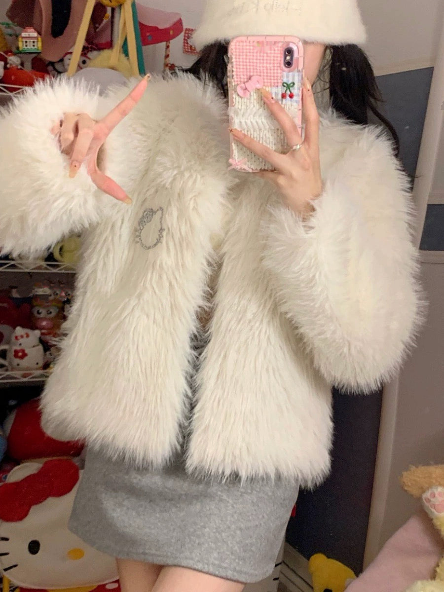 Cute furry coat HA2376