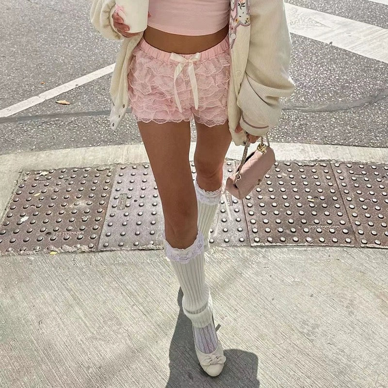Bow lace shorts HA2377