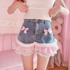 Bow denim shorts HA2383