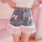 Bow denim shorts HA2383