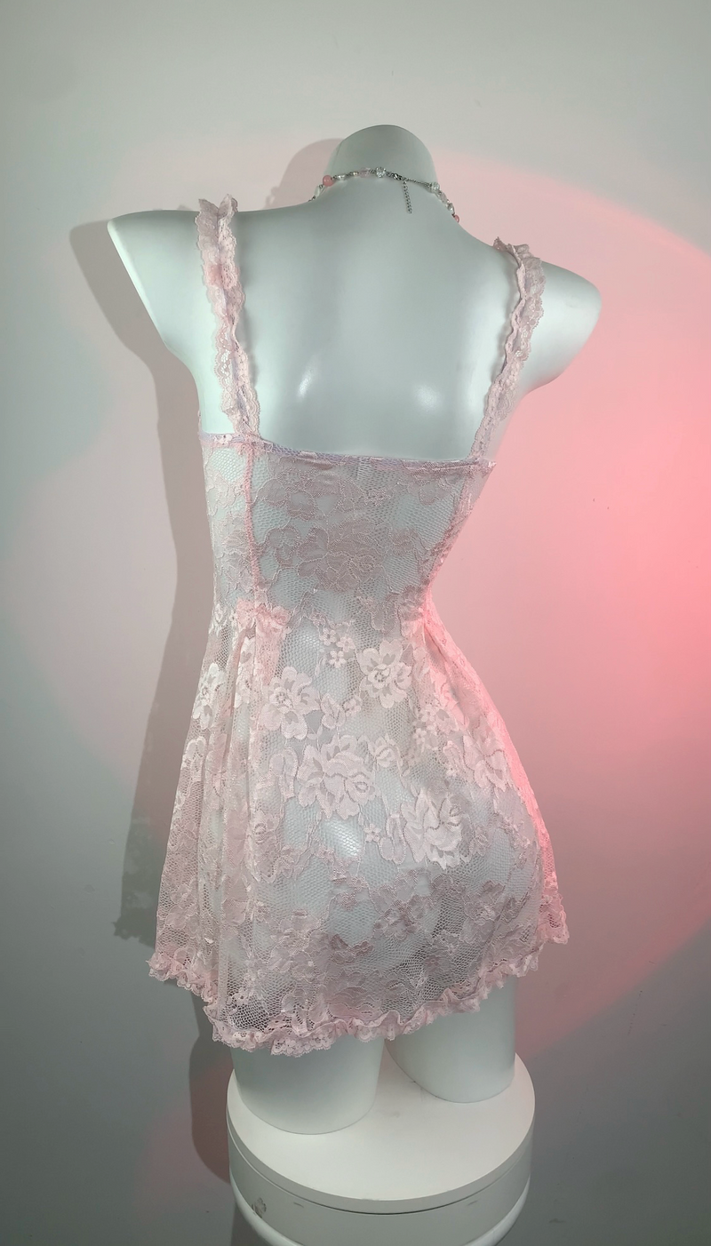 Sweet Lace pink dress HA2508