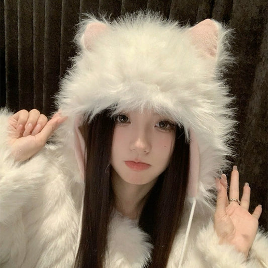 Cartoon cute fox ears plush hat HA2387