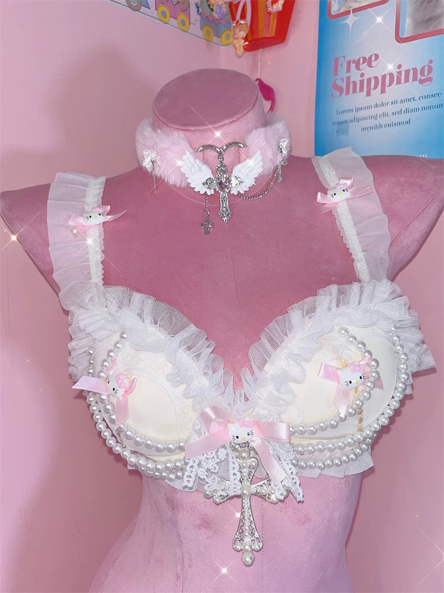 Lovely lace pearl camisole HA2827