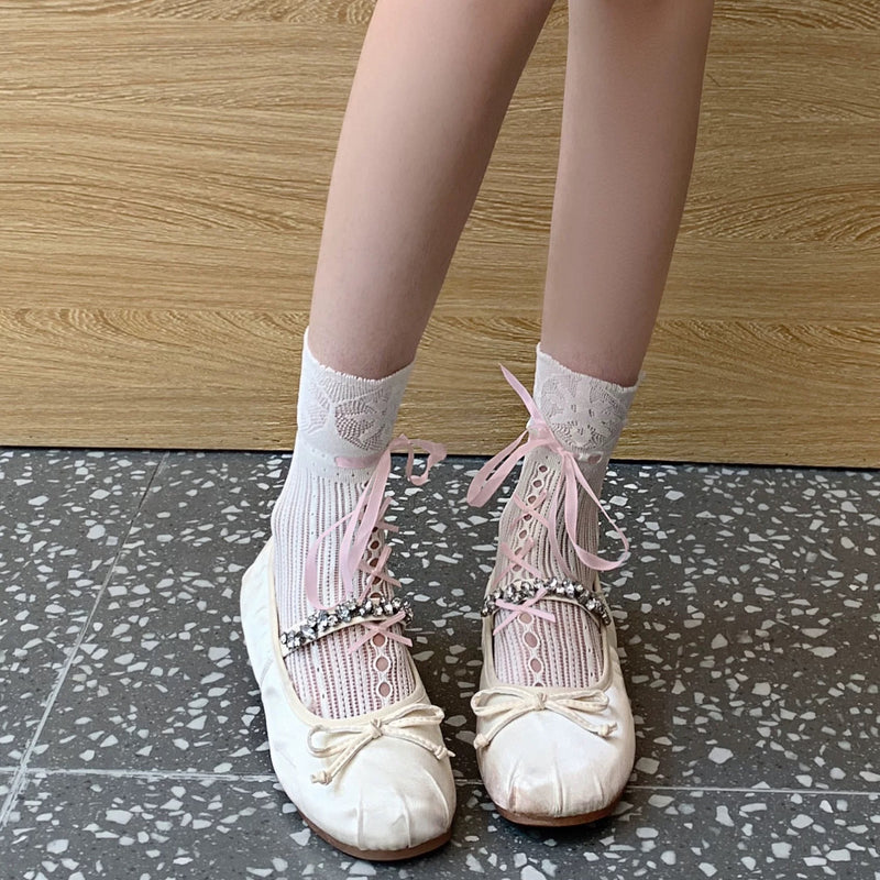 Bow mid-calf socks HA2359