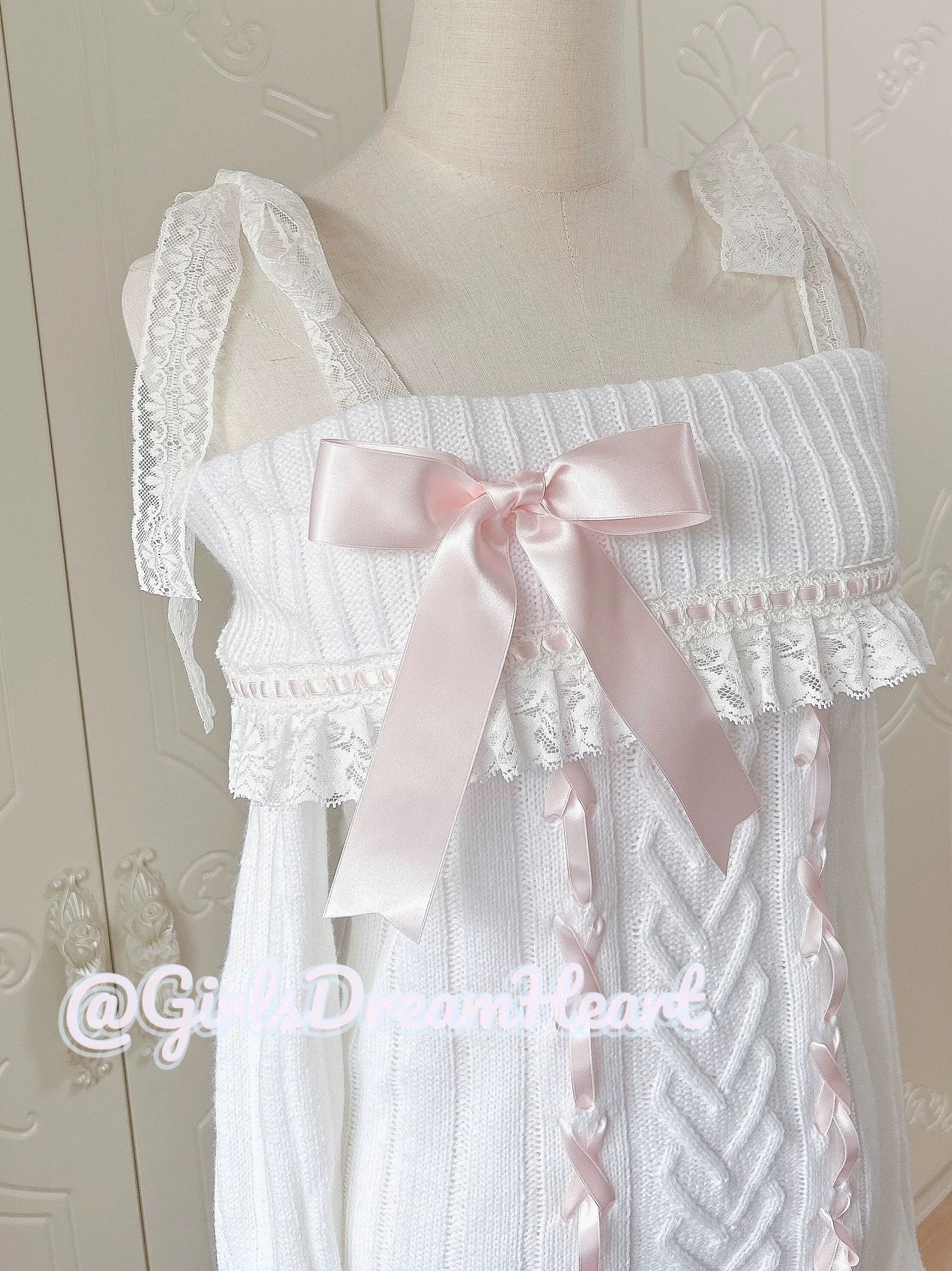 Sweet bow one-shoulder sweater HA2396