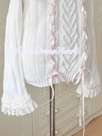 Sweet bow one-shoulder sweater HA2396