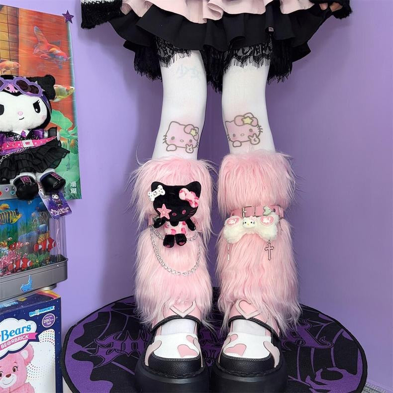 Cute plush leg warmers HA2819