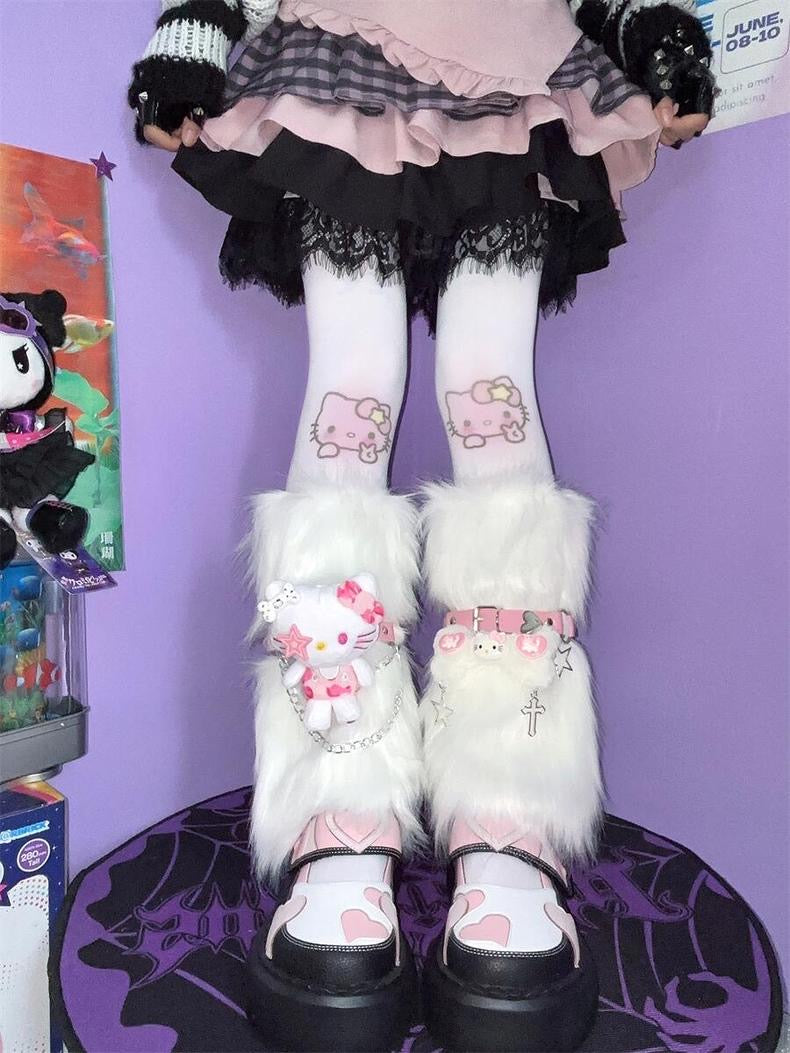 Cute plush leg warmers HA2819