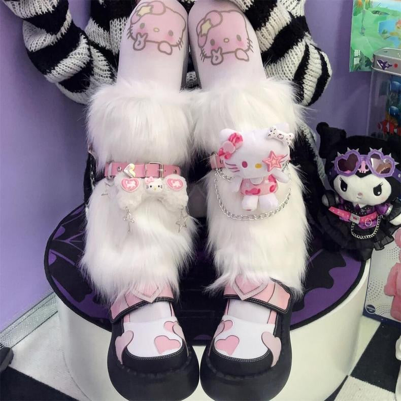 Cute plush leg warmers HA2819