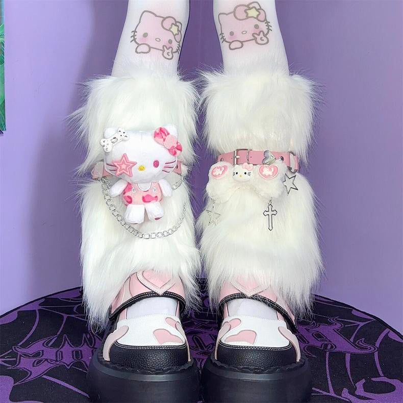 Cute plush leg warmers HA2819