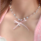 Crystal Star Pearl Necklace HA1821