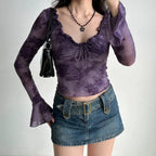 Bell Sleeve Slim Fit Top HA29699