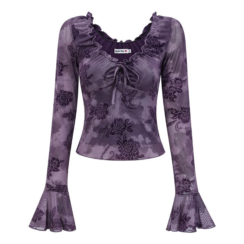 Bell Sleeve Slim Fit Top HA29699