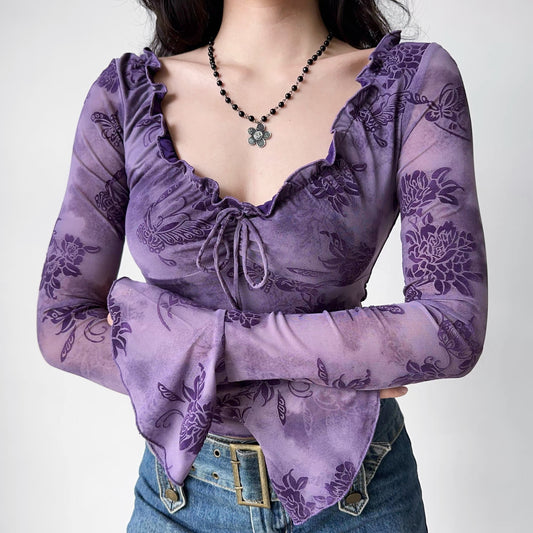 Bell Sleeve Slim Fit Top HA29699