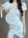 White cheongsam dress HA2231