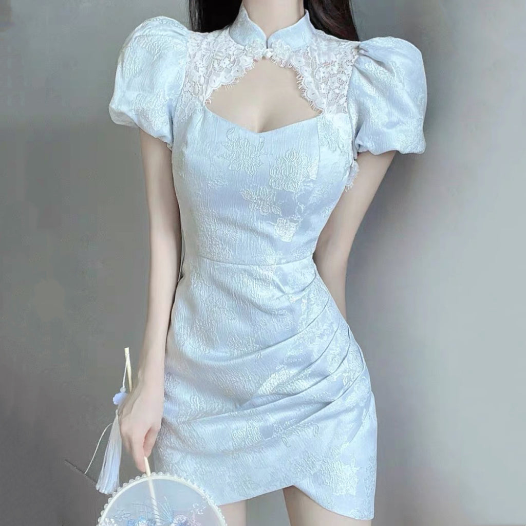White cheongsam dress HA2231