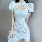 White cheongsam dress HA2231