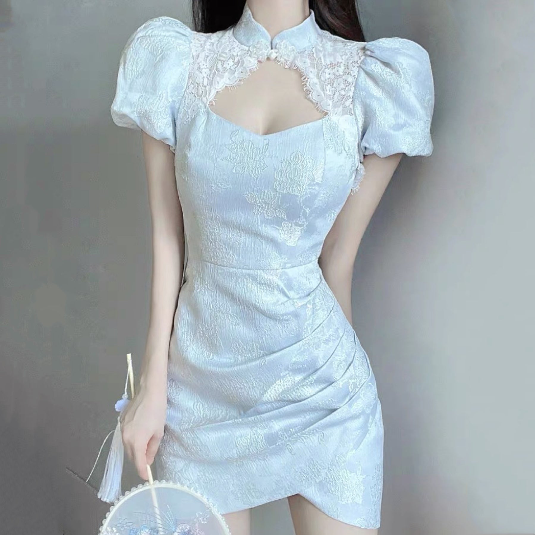 White cheongsam dress HA2231