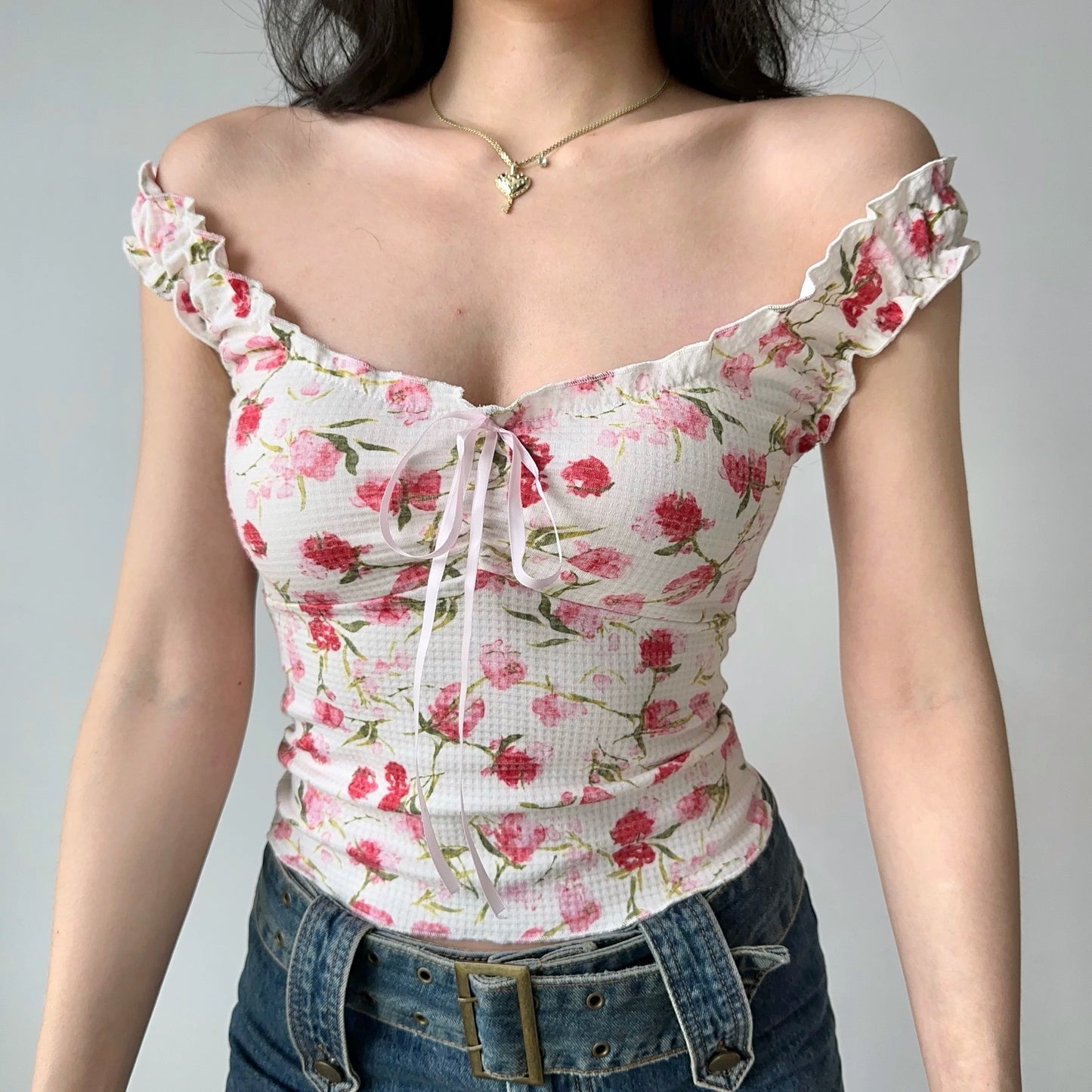 Printed Sleeveless Tank Top HA29705
