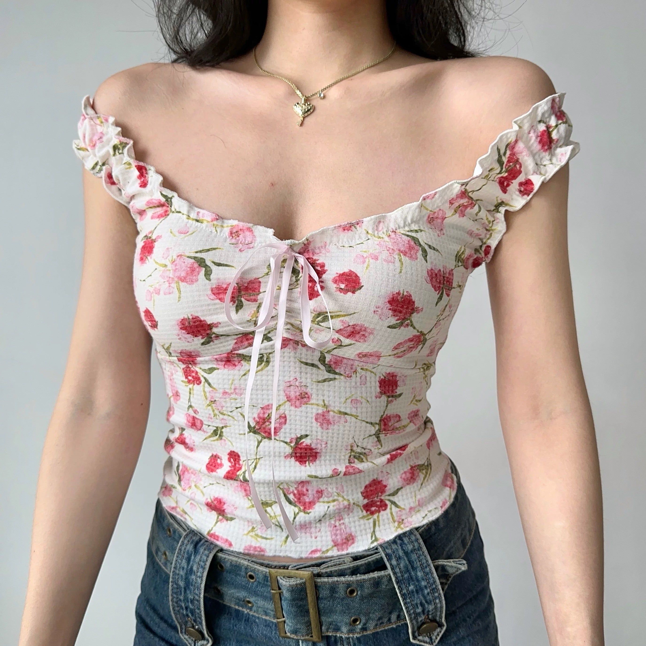 Printed Sleeveless Tank Top HA29705