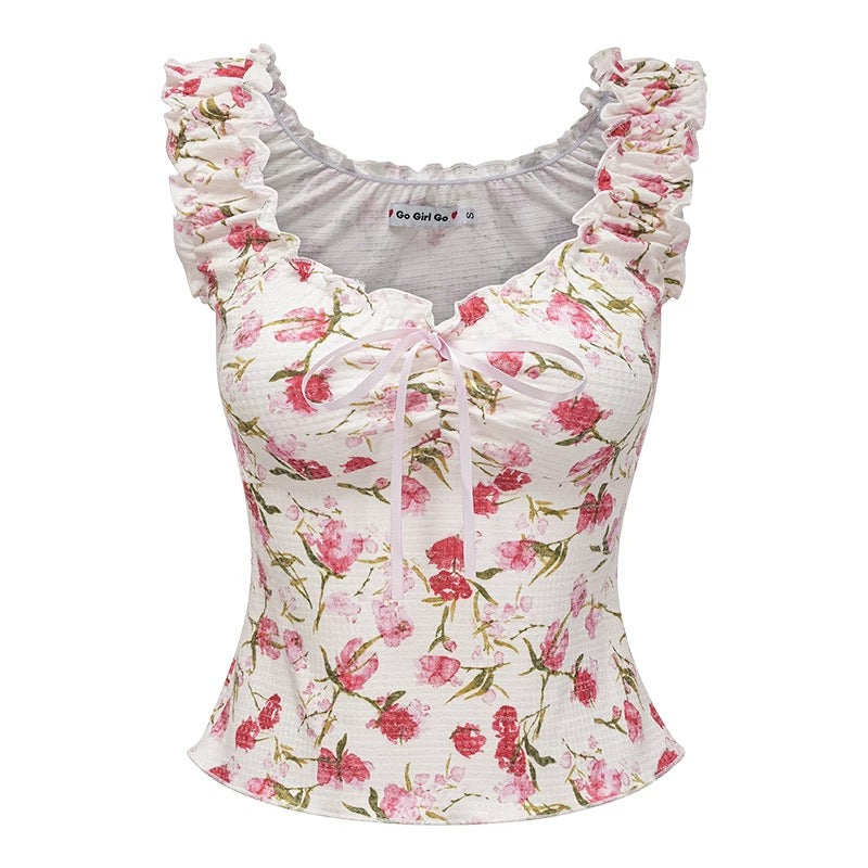 Printed Sleeveless Tank Top HA29705