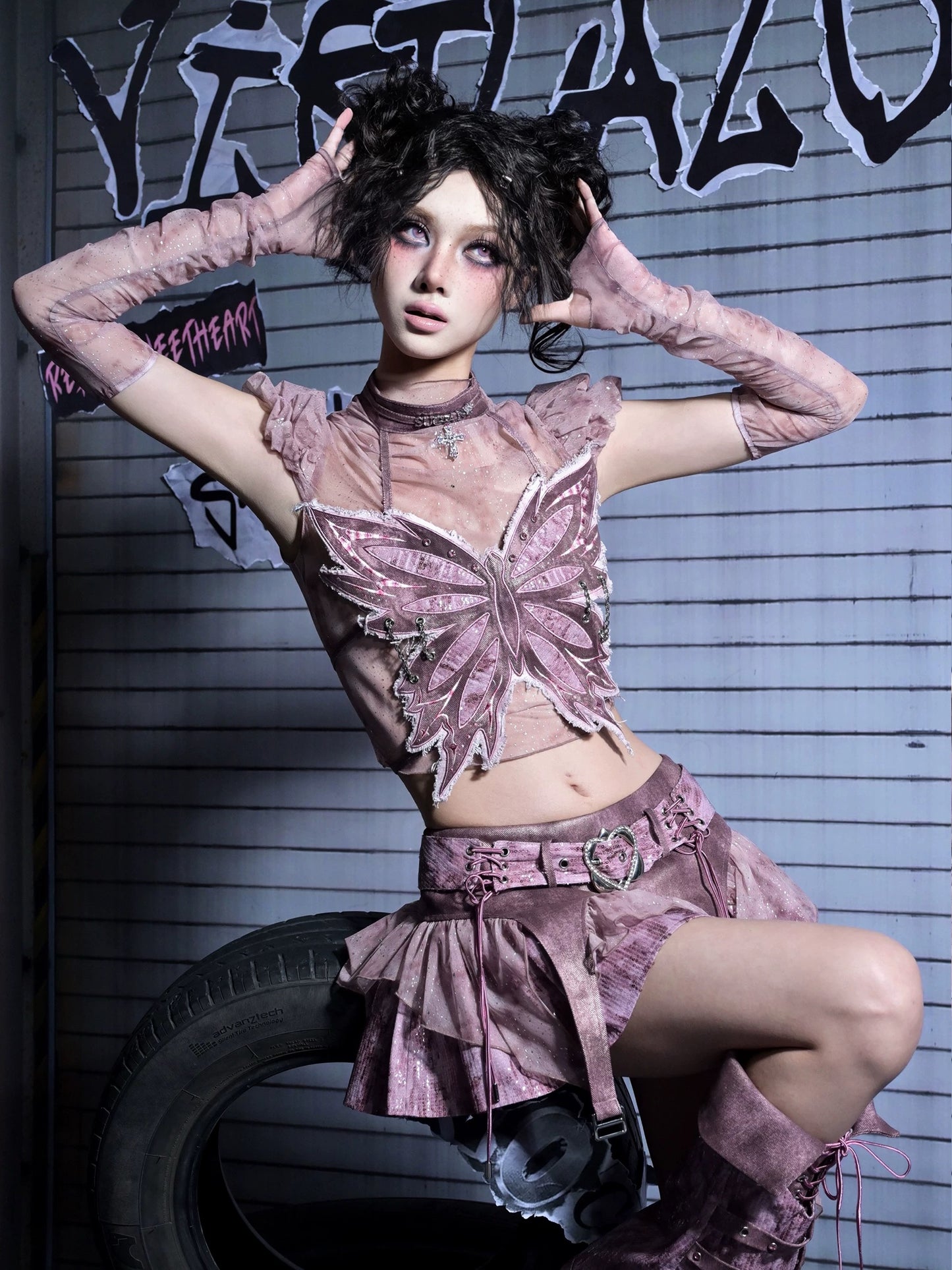 Girly Punk Butterfly Set HA29703