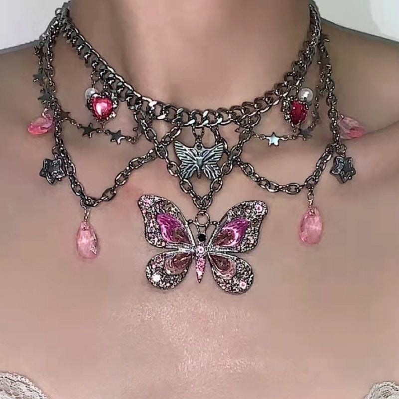 Butterfly Beaded waist chain/necklace HA2527