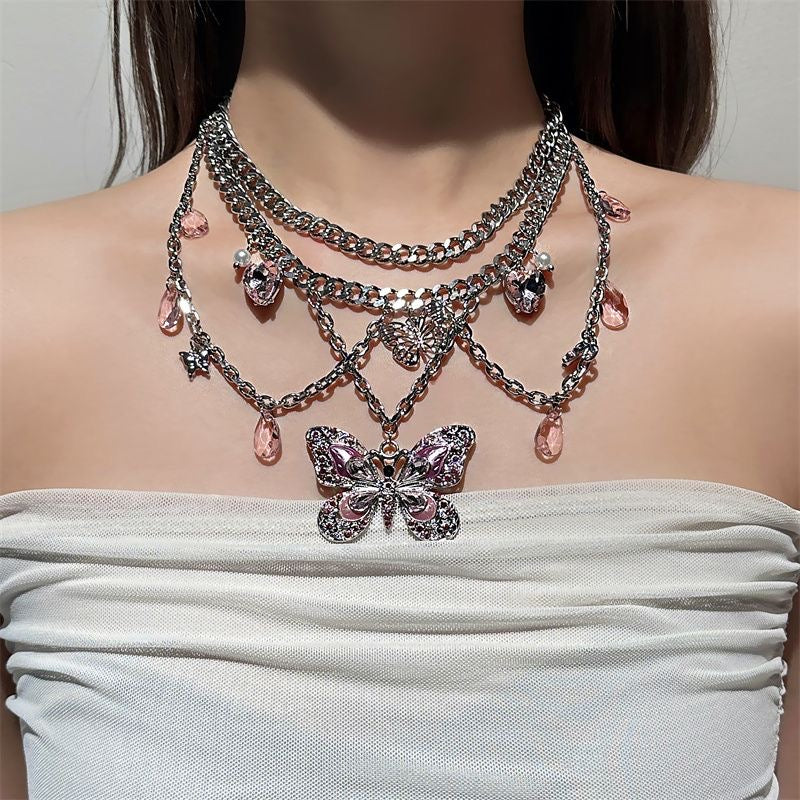 Butterfly Beaded waist chain/necklace HA2527