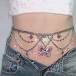 Butterfly Beaded waist chain/necklace HA2527