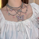 Butterfly Beaded waist chain/necklace HA2527