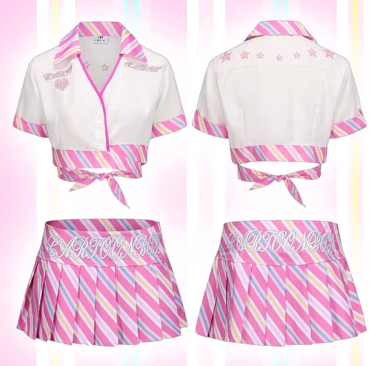 Two-Tone Shirt Set HA29707