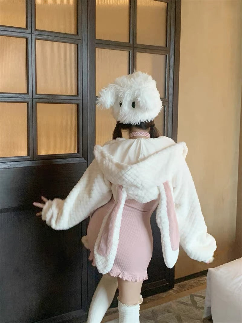 Pink rabbit ears suit HA2237