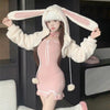 Pink rabbit ears suit HA2237